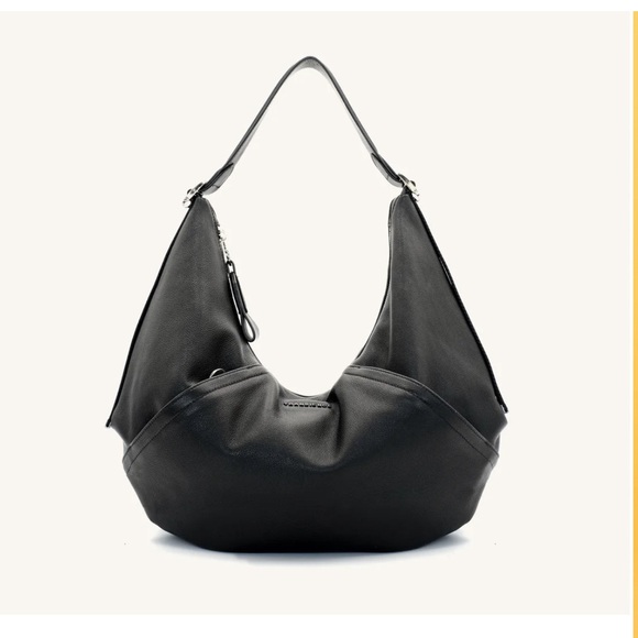 TRANSIENCE Black Pebble Leather Hammock Bag - Picture 2 of 15